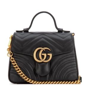 黑色GG Marmont系列迷你手提包