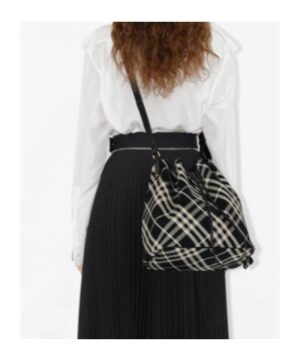 格紋中號單肩包