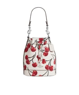 櫻桃印花迷你水桶包