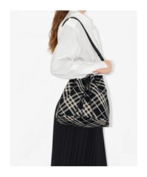 格紋中號單肩包