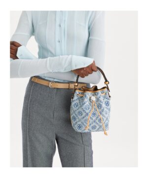 T Monogram 牛仔迷你水桶包